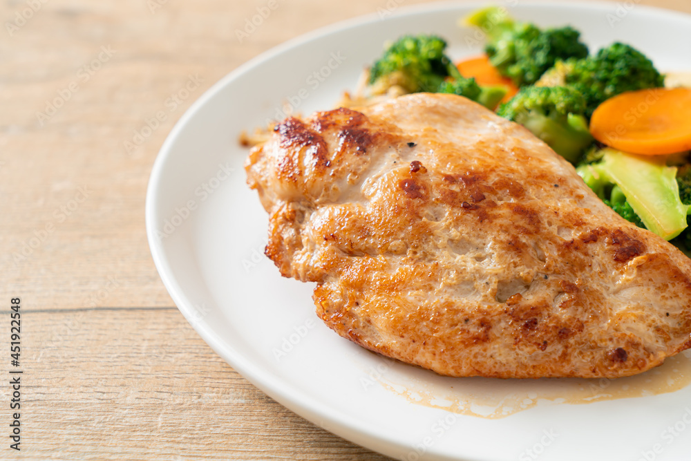 grilled chicken steak with vegetable grilled chicken steak with vegetable