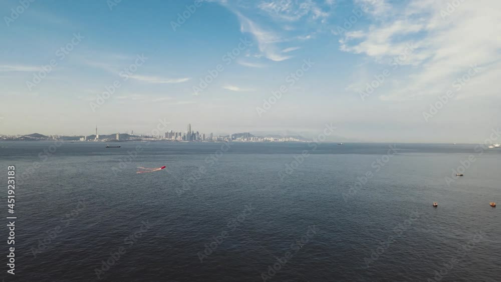Aerial photography of Qingdao city modern architecture landscape coastline Aerial photography of Qingdao city modern architecture landscape coastline