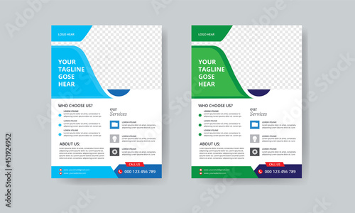 Business Flyer template Corporate Flyer Template A4 Size in two color