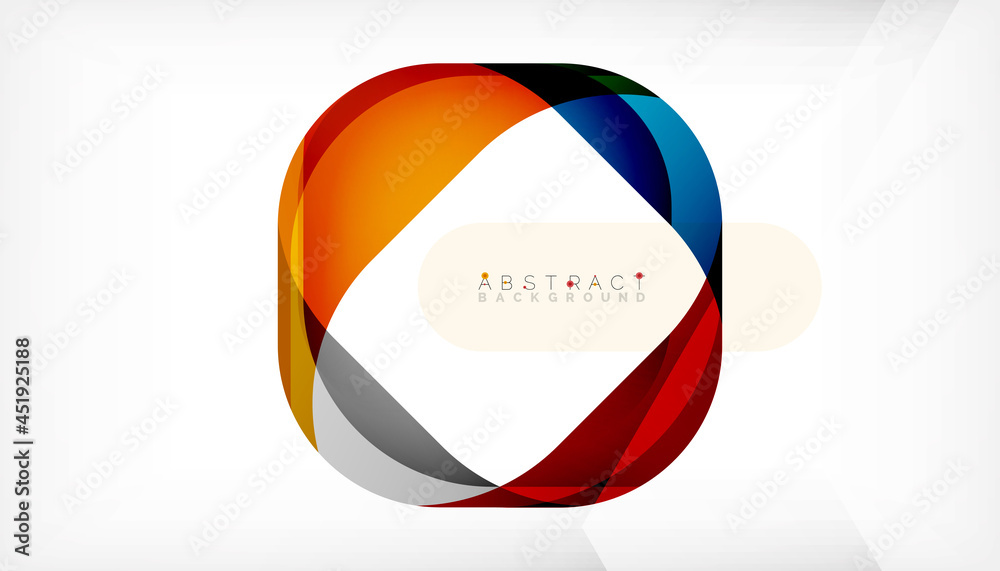 Abstract square shape with overlapping waves, minimal geometric background. Vector Illustration For Wallpaper, Banner, Background, Landing Page Abstract square shape with overlapping waves, minimal geometric background. Vector Illustration For Wallpaper, Banner, Background, Landing Page
