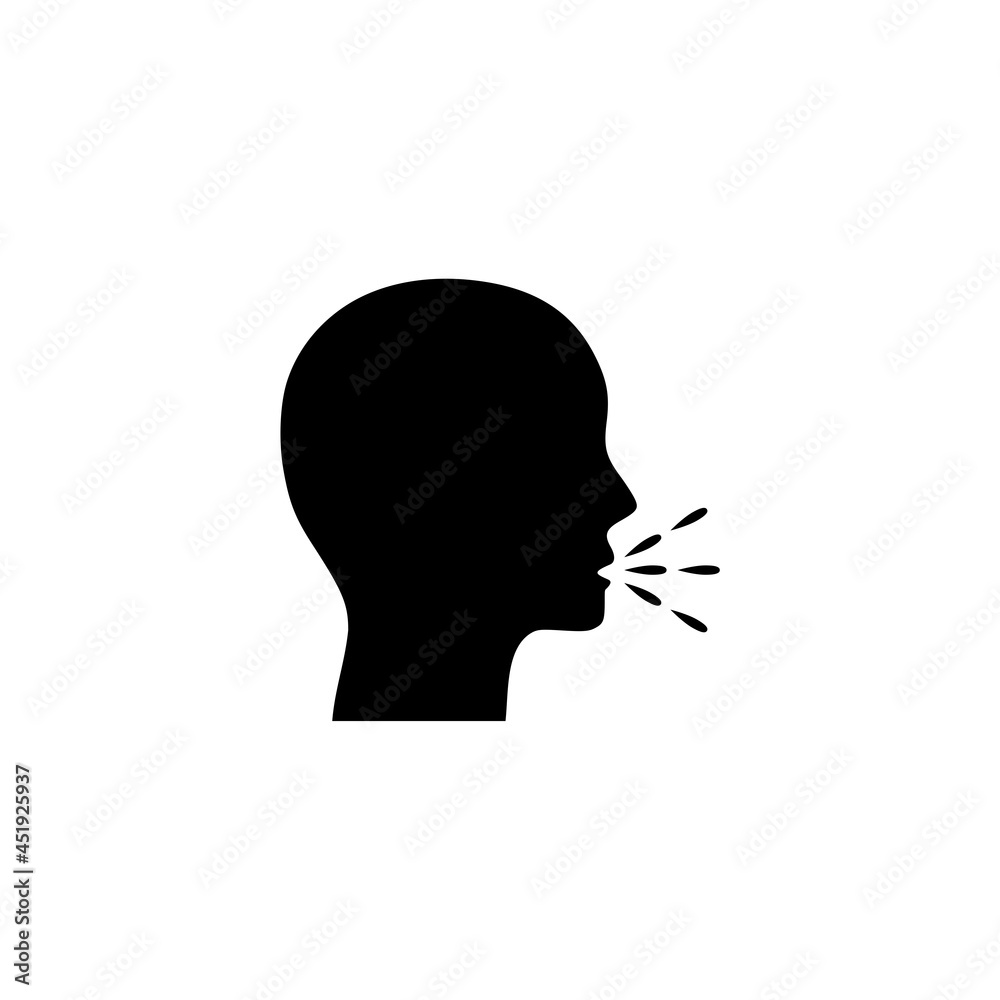 Cough icon isolated on white background Cough icon isolated on white background