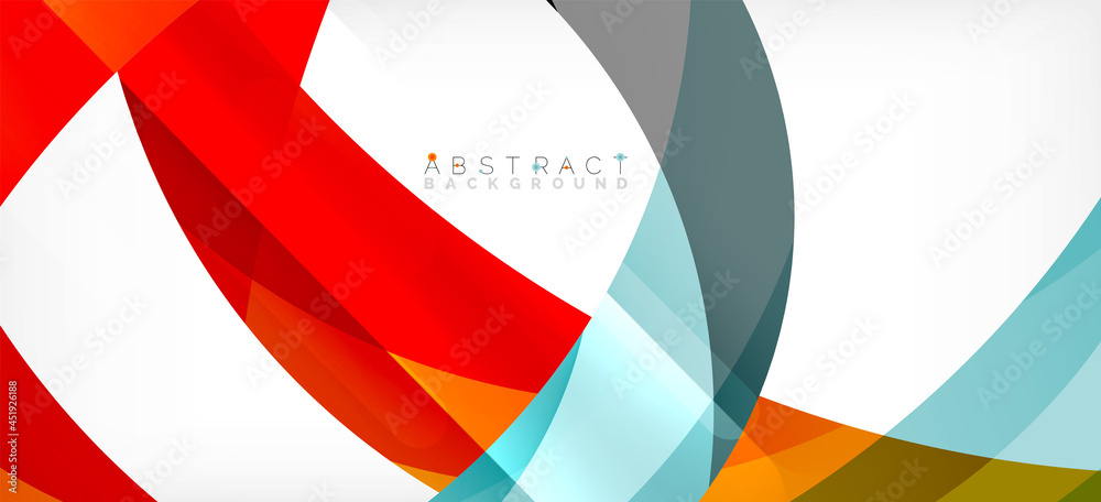 Color circle shapes, minimal geometric background. Trendy dynamic composition. Vector Illustration For Wallpaper, Banner, Background, Landing Page Color circle shapes, minimal geometric background. Trendy dynamic composition. Vector Illustration For Wallpaper, Banner, Background, Landing Page