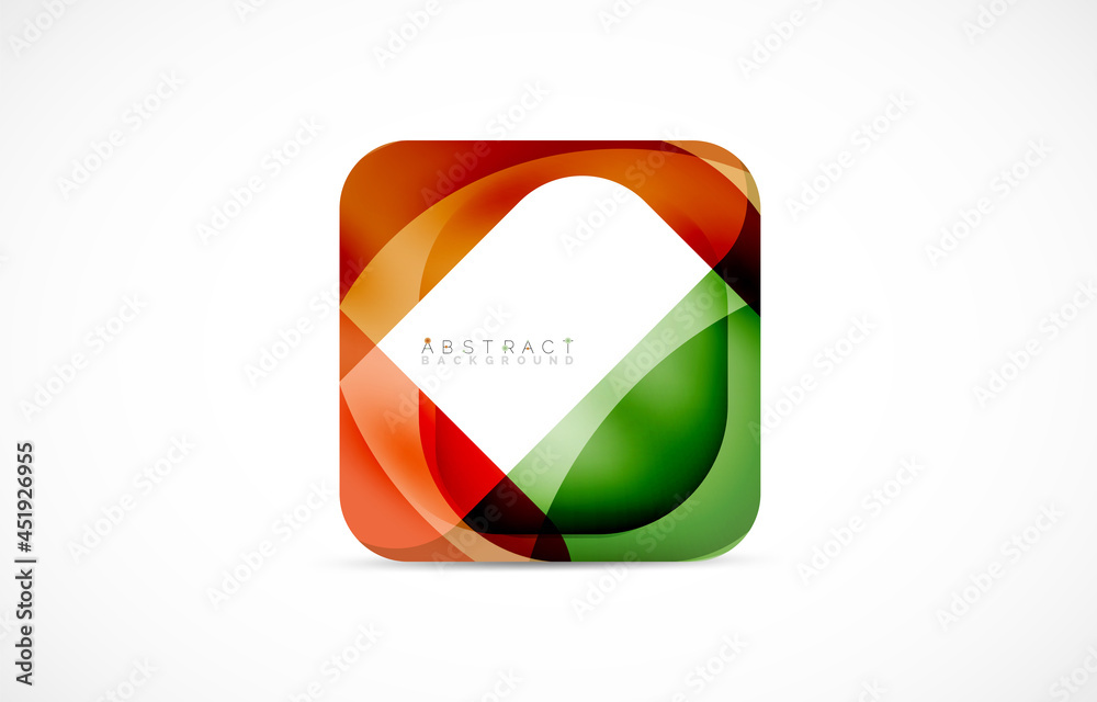 Minimal background. Abstract square shape with round corners created with wavy forms. Vector Illustration For Wallpaper, Banner, Background, Landing Page Minimal background. Abstract square shape with round corners created with wavy forms. Vector Illustration For Wallpaper, Banner, Background, Landing Page