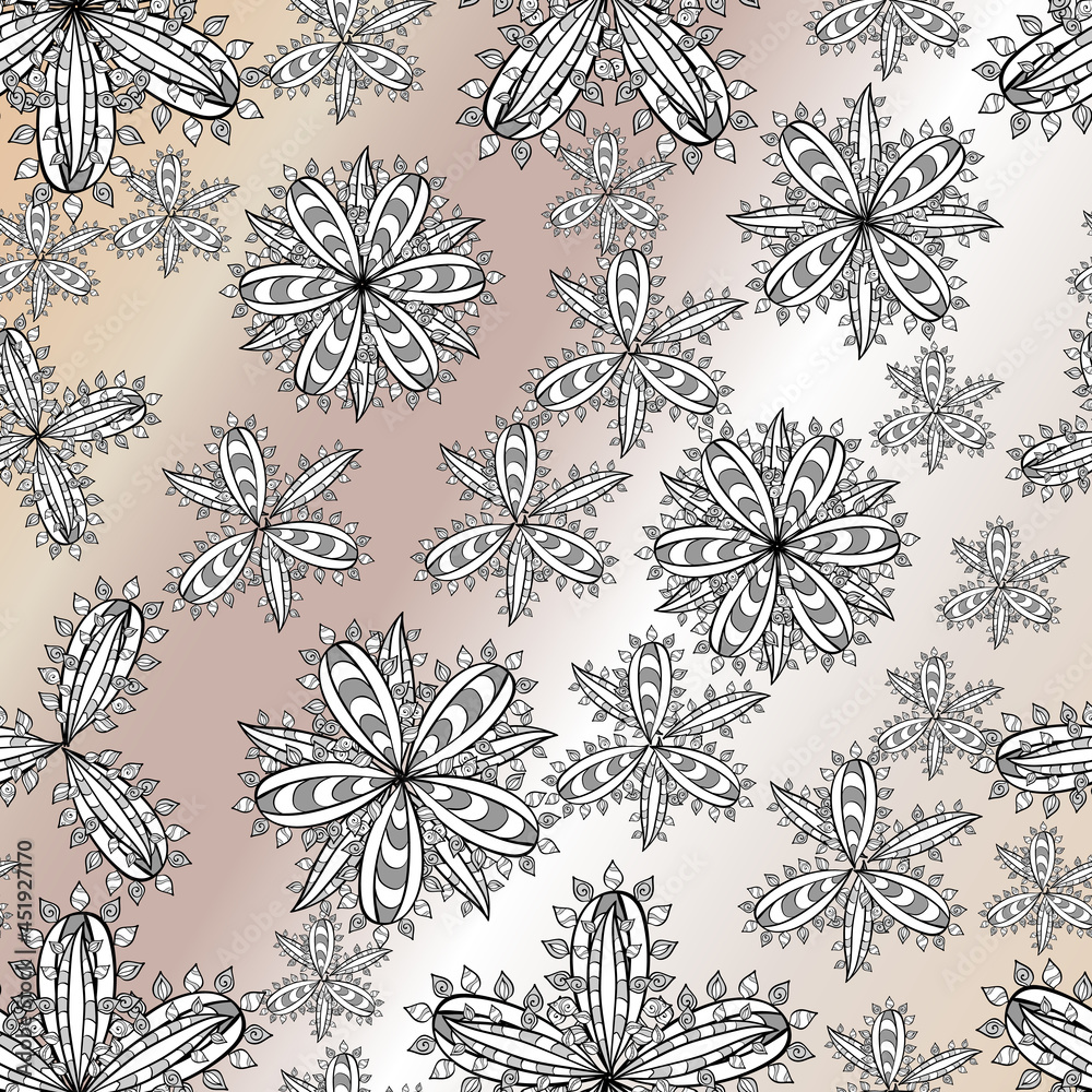 seamless pattern with white doodles flowers on colorful background seamless pattern with white doodles flowers on colorful background