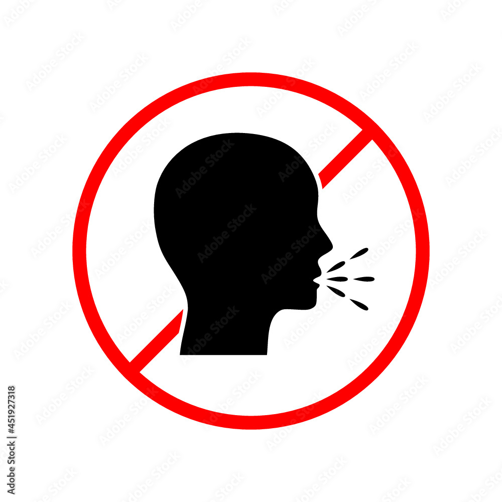 No cough icon isolated on white background No cough icon isolated on white background
