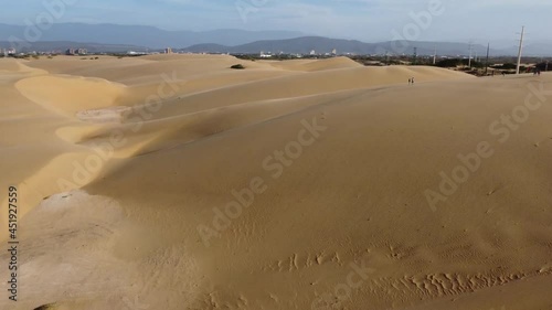 Overflight over desert, known as the Medanos de Coro, in the state of Falcon, Venezuela photo