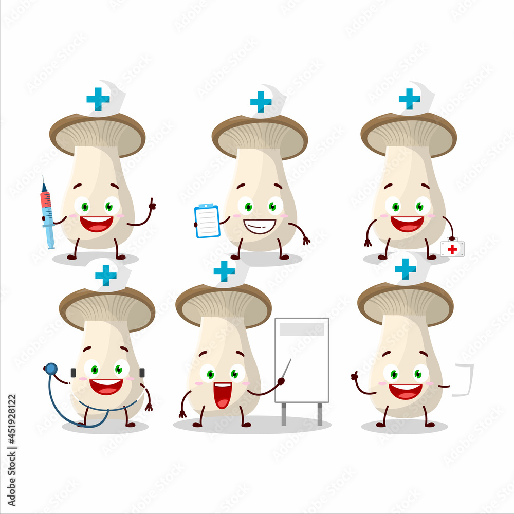 Doctor profession emoticon with king trumpet cartoon character Doctor profession emoticon with king trumpet cartoon character