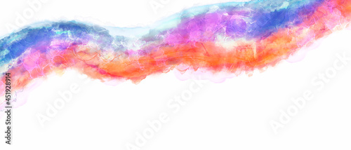アルコールインクアート抽象背景）鮮やかな虹色のエネルギー バナー ダイナミック 幻想的 波 水彩 水