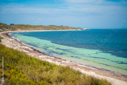                                                                                                              A view of sightseeing on Rottnest Island in Perth  Australia  famous for its quokka.