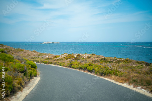                                                                                                              A view of sightseeing on Rottnest Island in Perth  Australia  famous for its quokka.