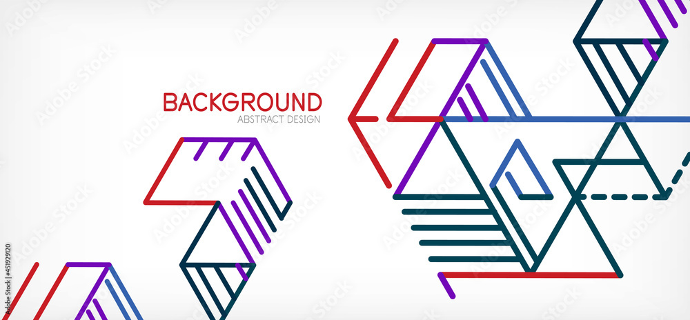 Abstract background. Color lines on white background. Linear abstract composition. Techno or business concept for wallpaper, banner, background, landing page Abstract background. Color lines on white background. Linear abstract composition. Techno or business concept for wallpaper, banner, background, landing page