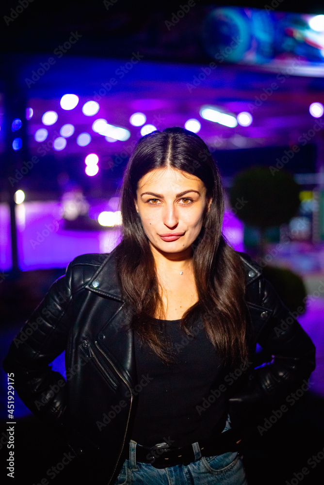 Night portrait of a charismatic girl Night portrait of a charismatic girl