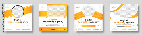 Digital Marketing Social Media Post banner Template set, social media post banner design template. business marketing post. Digital marketing agency post banner set, Digital marketing expert banner.	