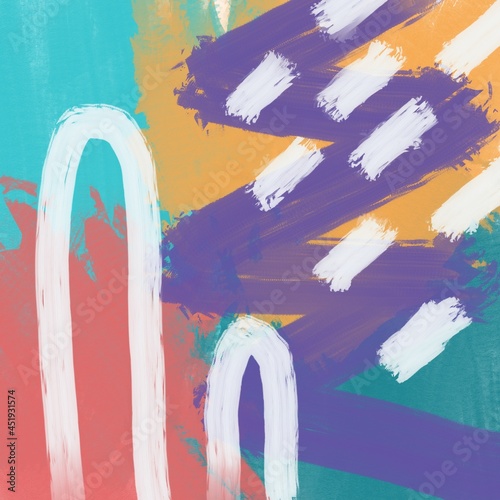 hand brush strokes art template design