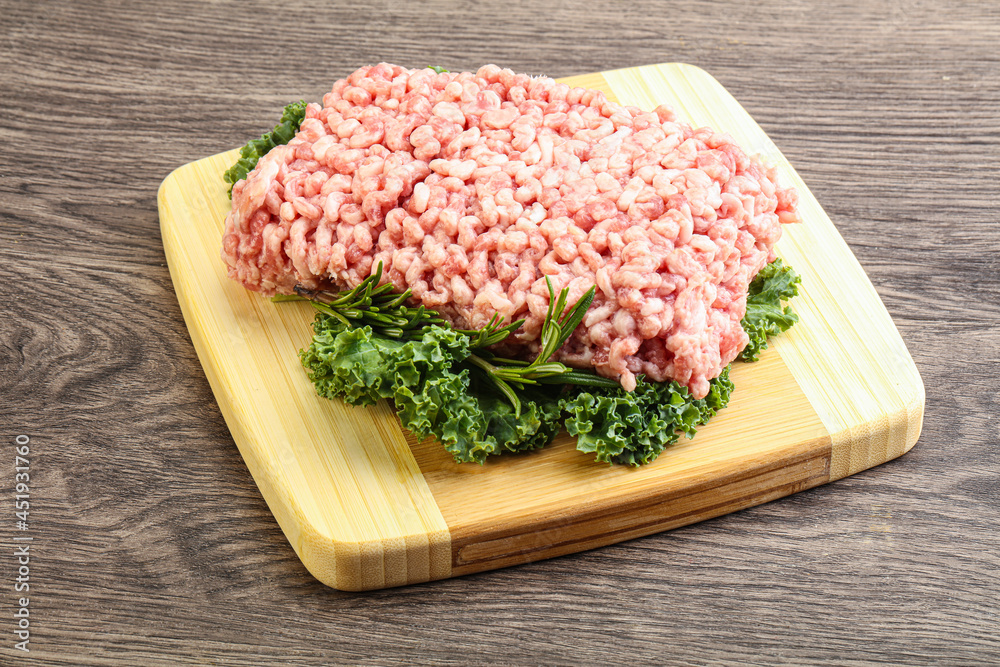 Raw pork minced meat for cooking Raw pork minced meat for cooking