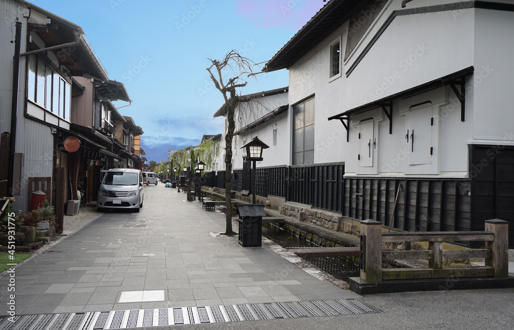 Small town`s Ancient Japanese houses of Hida Furukawa town, Gifu. Japan.