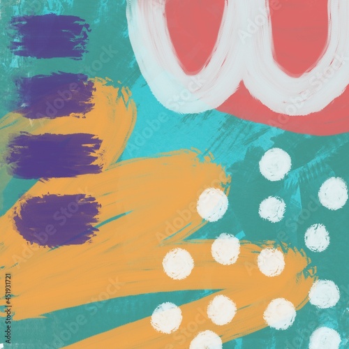 brush strokes of floral art design