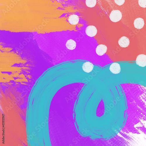 hand brush strokes colorful art design