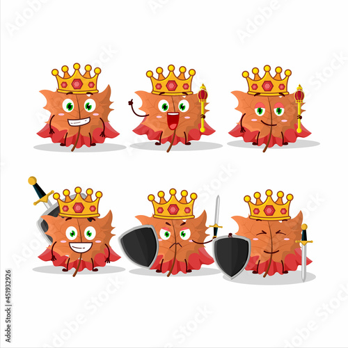 A Charismatic King maple Leaf cartoon character wearing a gold crown