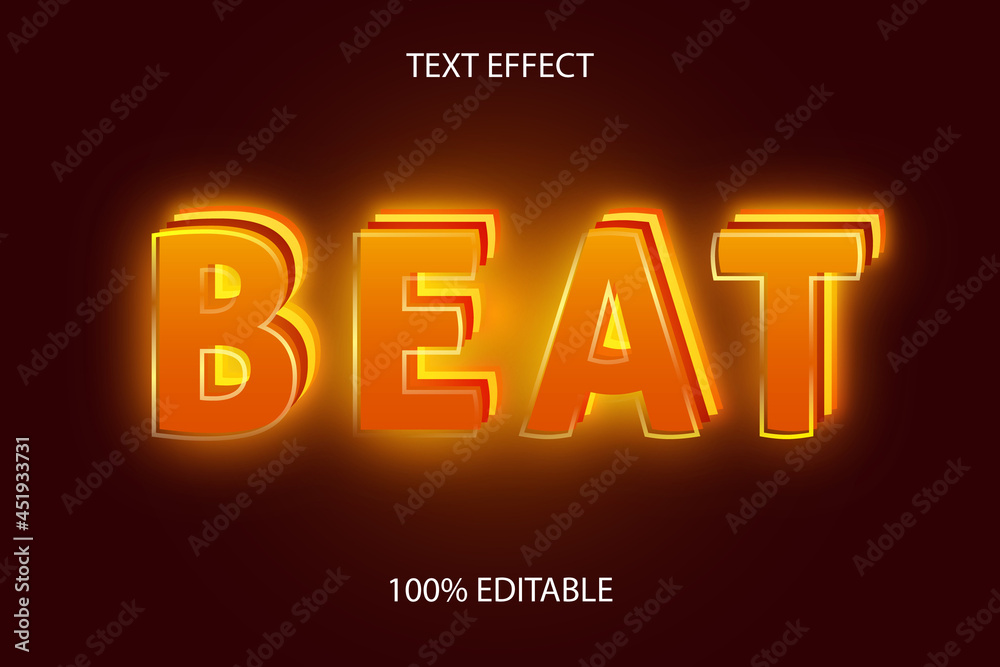 Obraz beat editable text effect