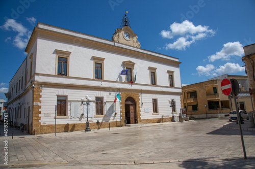 San Donaci, Salento, Apulien, Italien, Rathaus, Kirche, Stadtzentrum