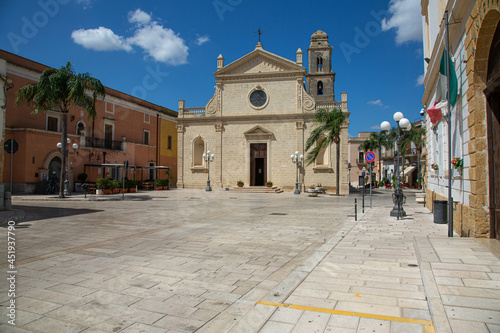 San Donaci, Salento, Apulien, Italien, Rathaus, Kirche, Stadtzentrum