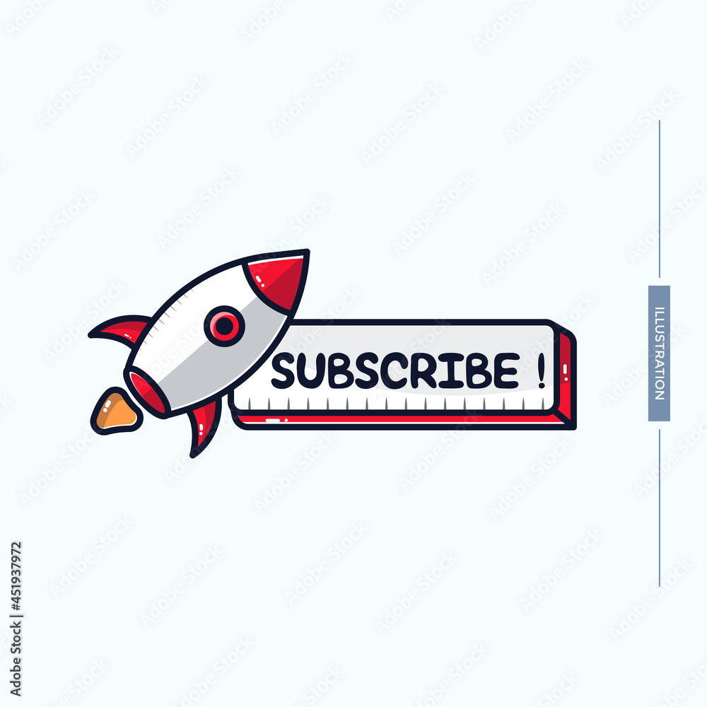 rocket illustration subscribe icon space vector eps 10 rocket illustration subscribe icon space vector eps 10