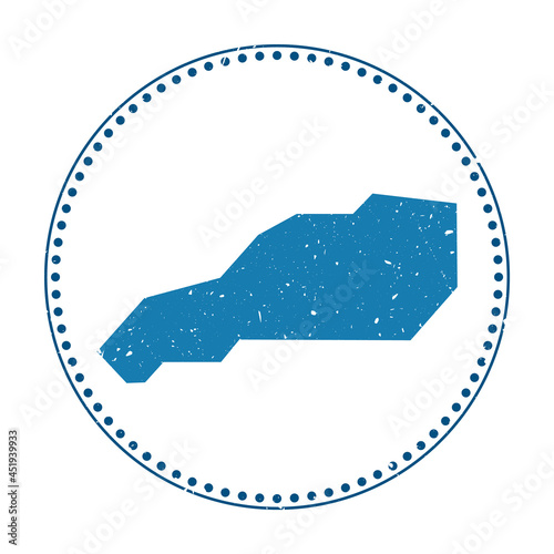 Little Stirrup Cay sticker. Travel rubber stamp with map of island, vector illustration. Can be used as insignia, logotype, label, sticker or badge of the Little Stirrup Cay.