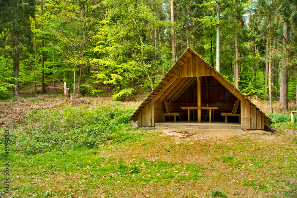 A Forest Cabin - A hut to rest in the wood A Forest Cabin - A hut to rest in the wood
