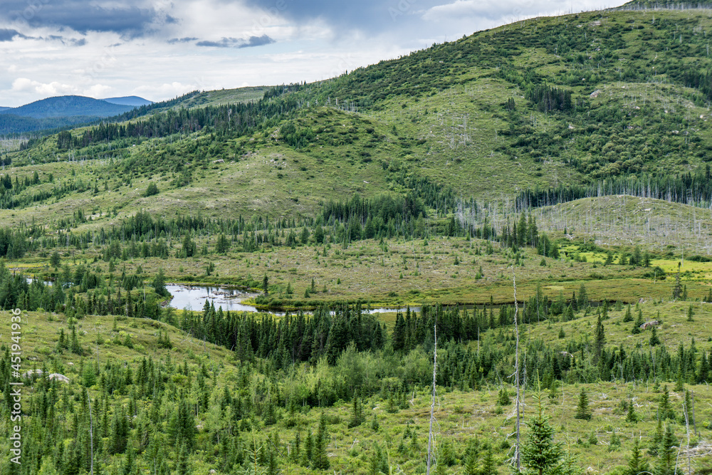 Landscape of Parc National des Grands Jardins, a national park in Charlevoix, a region of Quebec province (Canada) Landscape of Parc National des Grands Jardins, a national park in Charlevoix, a region of Quebec province (Canada)