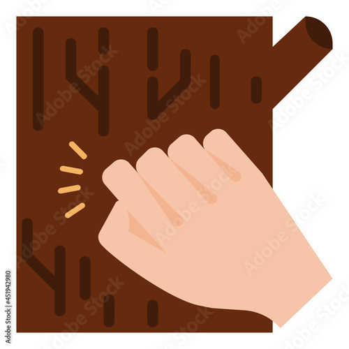 knock flat icon