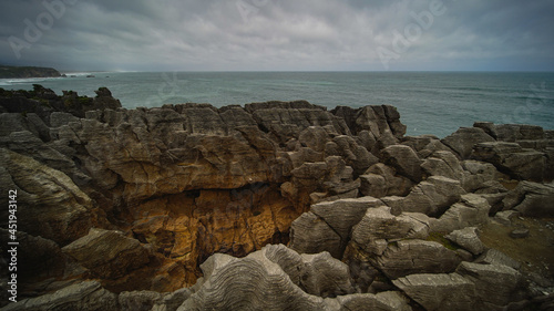 Pancakes Rocks near Punakaiki South New Zealand