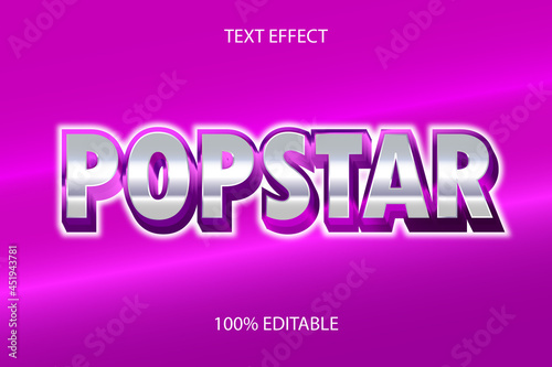 popstar color purple editable text effect