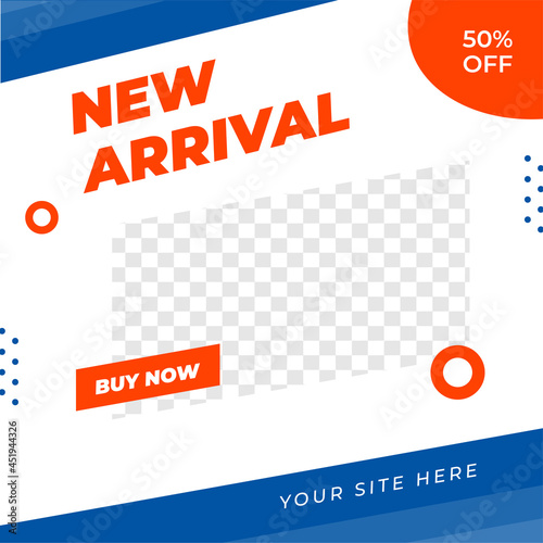 Grand opening shoes store discount feed design social media post template