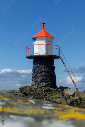  krehamn Lighthouse in Karm  y  Rogaland  Norway.