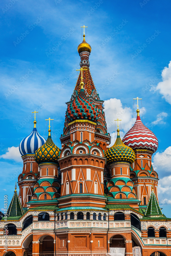 view of St. Basil's Cathedral from Vasilievsky descent view of St. Basil's Cathedral from Vasilievsky descent
