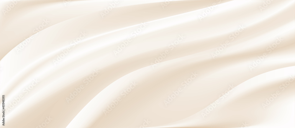 The luxury of white fabric texture background.Closeup of rippled light gold silk fabric.Abstract white cloth or liquid wave vector background.Cloth soft wave. Creases of satin, silk, and cotton. The luxury of white fabric texture background.Closeup of rippled light gold silk fabric.Abstract white cloth or liquid wave vector background.Cloth soft wave. Creases of satin, silk, and cotton.