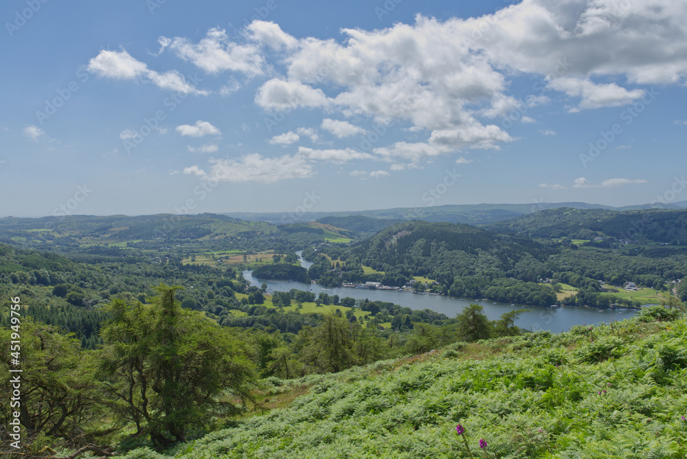 Lake Windermere from mid way up Gummer's How
