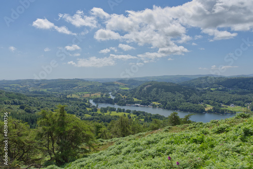 Lake Windermere from mid way up Gummer s How