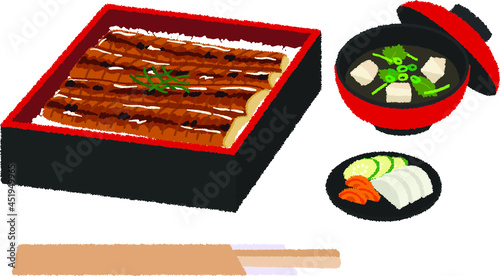 うな重のイラスト