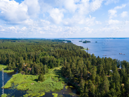 Panoramic sunny day in Finnish archipelago