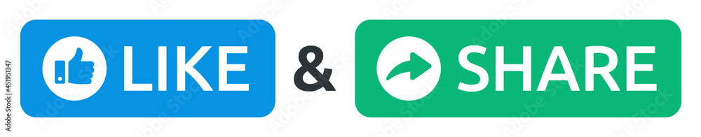 Like and share button. Social media concept Like and share button. Social media concept
