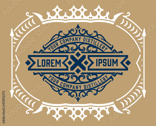 Western card with vintage style
