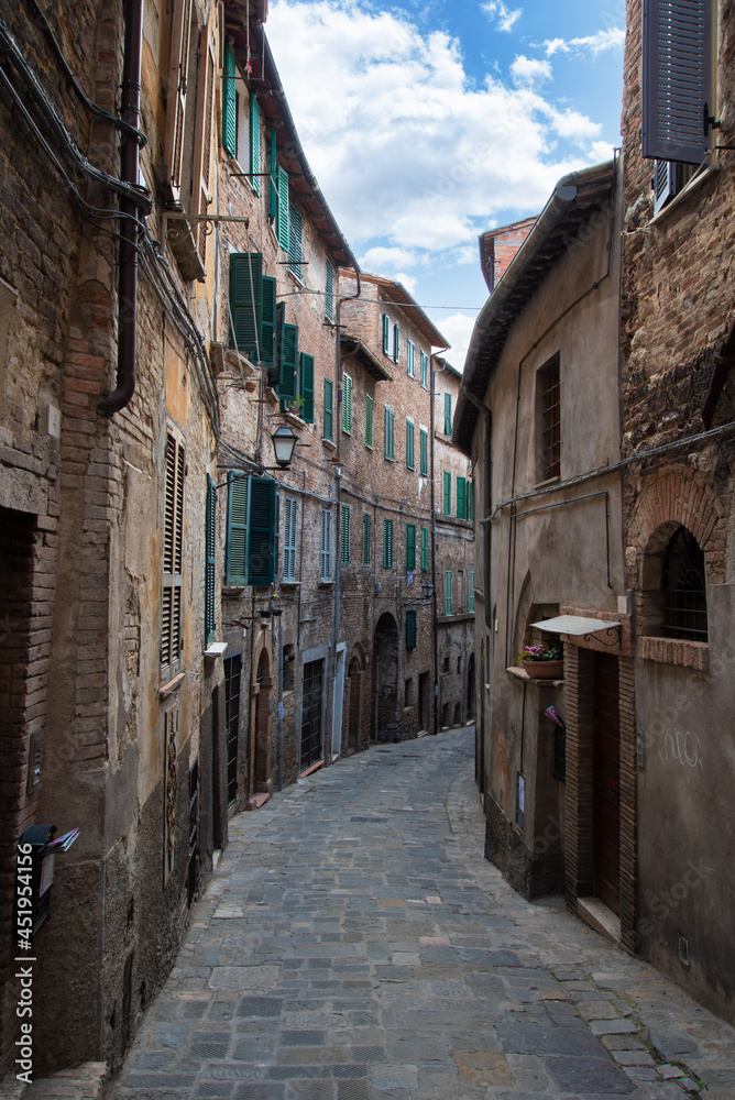 Perugia (Italy) - A characteristic views of historical center in the beautiful medieval and artistic city, capital of Umbria region, in central Italy.