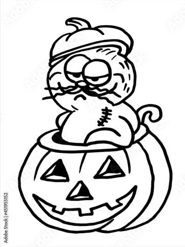 Garfield Halloween Coloring Pages