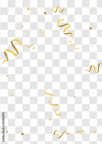 Gold Streamer Shiny Vector Transparent