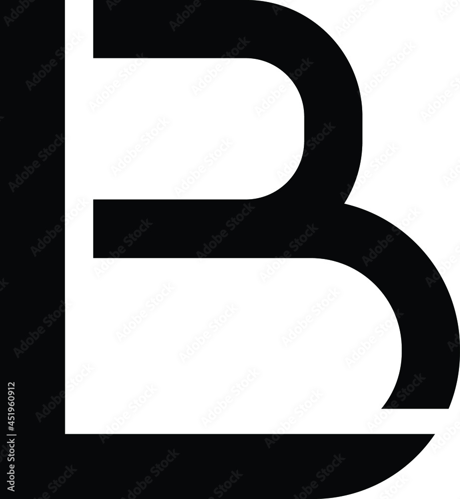 letter b logo vector, black font with white background Stock Vector ...