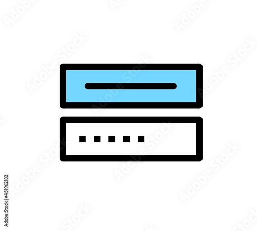 Web data security line icon isolated.