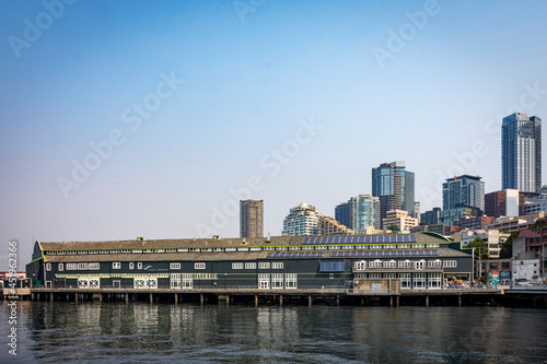 Seattle waterfront on a sunny summer day