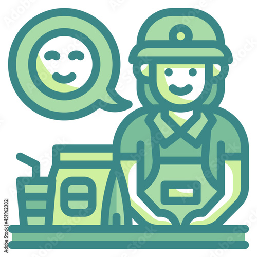 vendor blue line icon